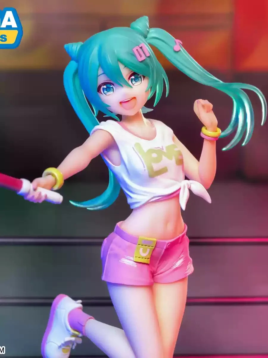 Miku Anime Girl Figurine Desktop Computer Case Decoration Car Gifts Initial Sister Collectible Model Toy Female Idol Statue