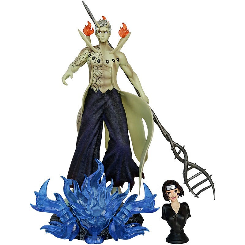 34cm Anime NARUTOU GK Uchiha Obito Nohara Rin Action Figure PVC Collection Model Ornaments Toys Desktop Decoration Toy For Gifts
