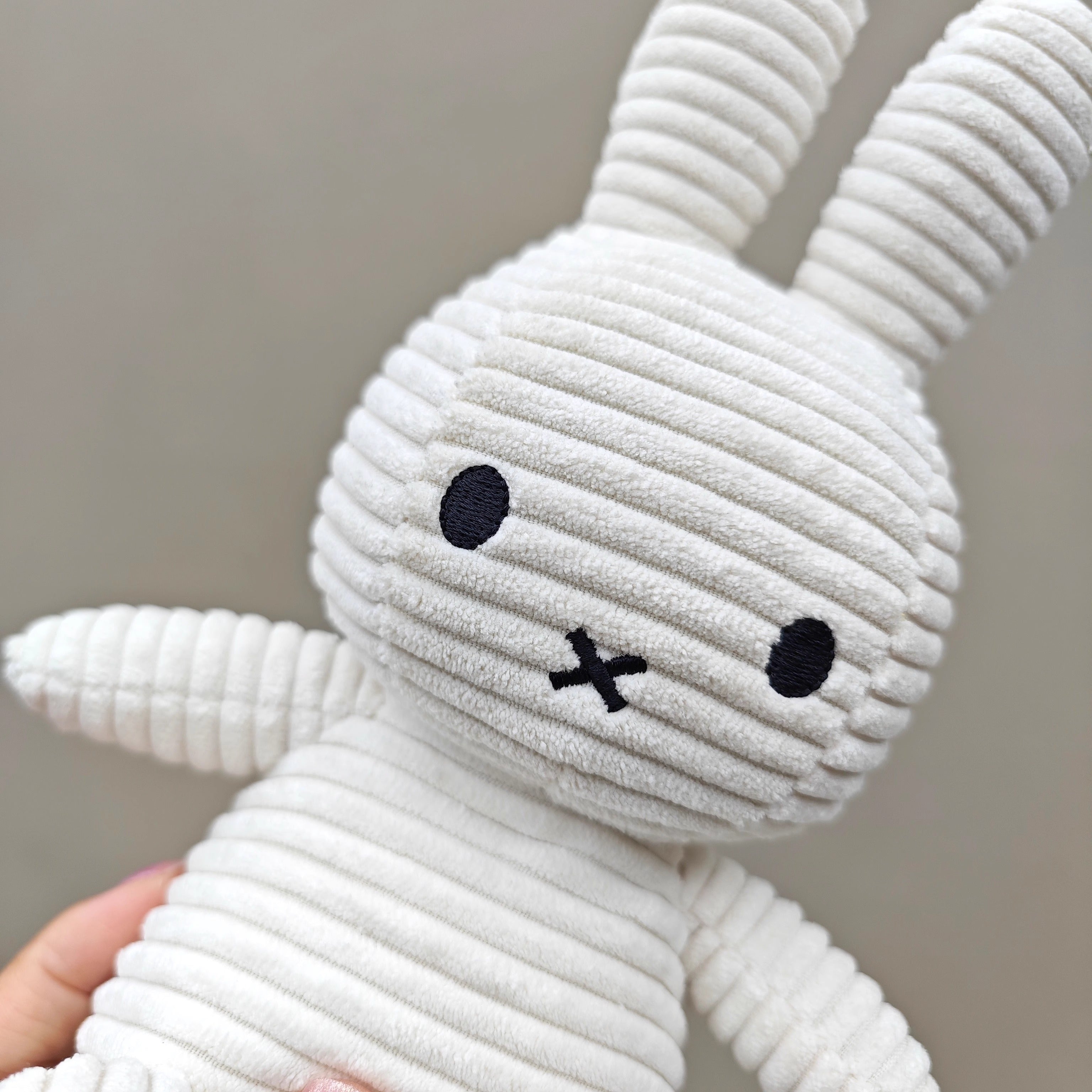23cm Exported to the Netherlands MI corduroy rabbit doll collection to accompany the bed doll comfort doll does not shed hair