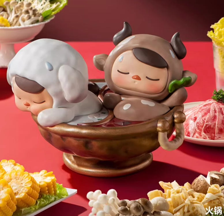 POPMART PUCKY Biqi Elf Food Restaurant Series Figures Blind Box Gift Ornaments