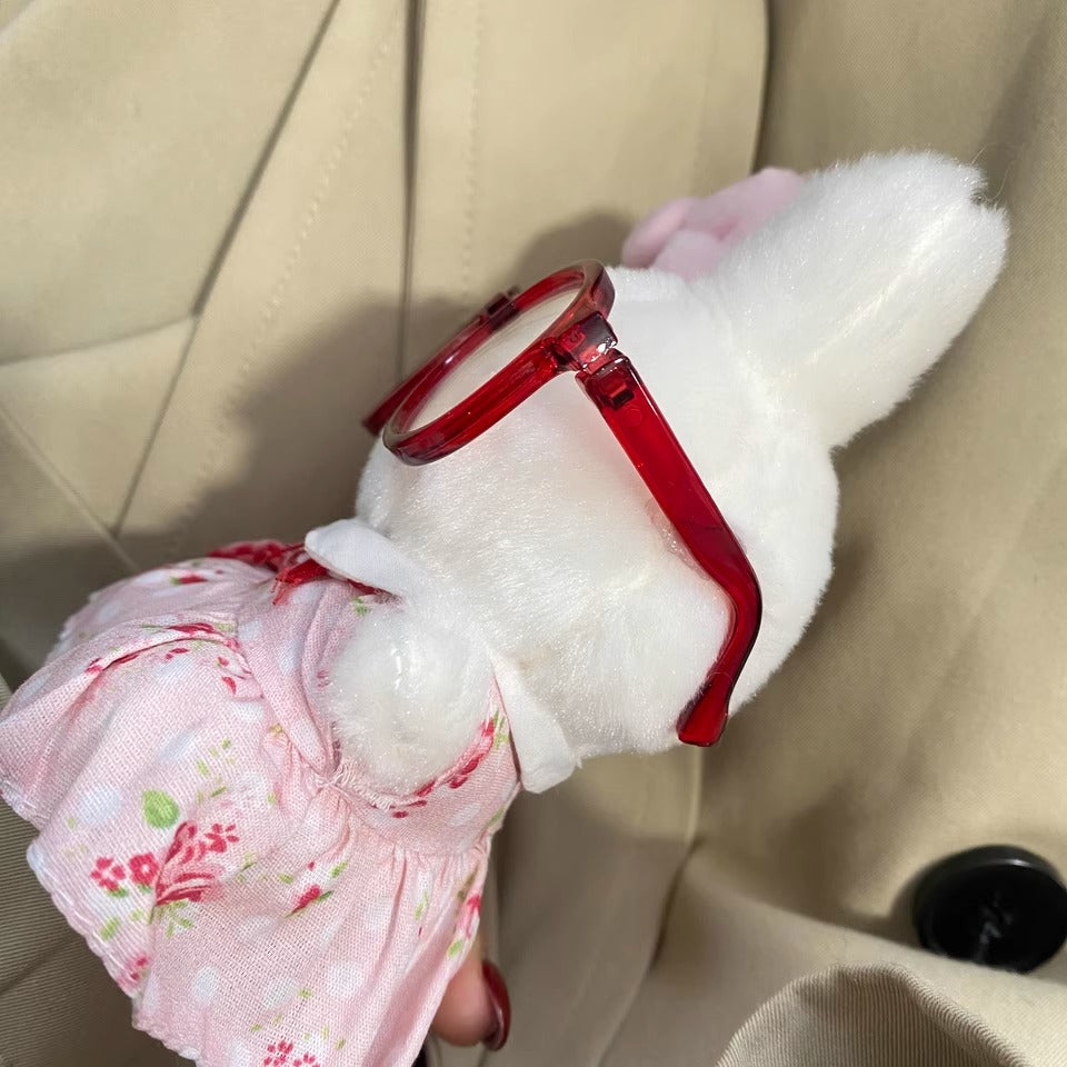 Bag pendant cute plush girl heart broken flower skirt rabbit keychain gift