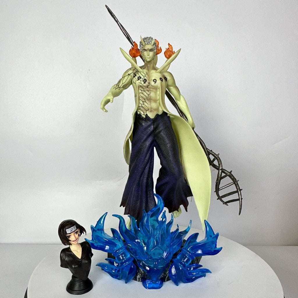 34cm Anime NARUTOU GK Uchiha Obito Nohara Rin Action Figure PVC Collection Model Ornaments Toys Desktop Decoration Toy For Gifts