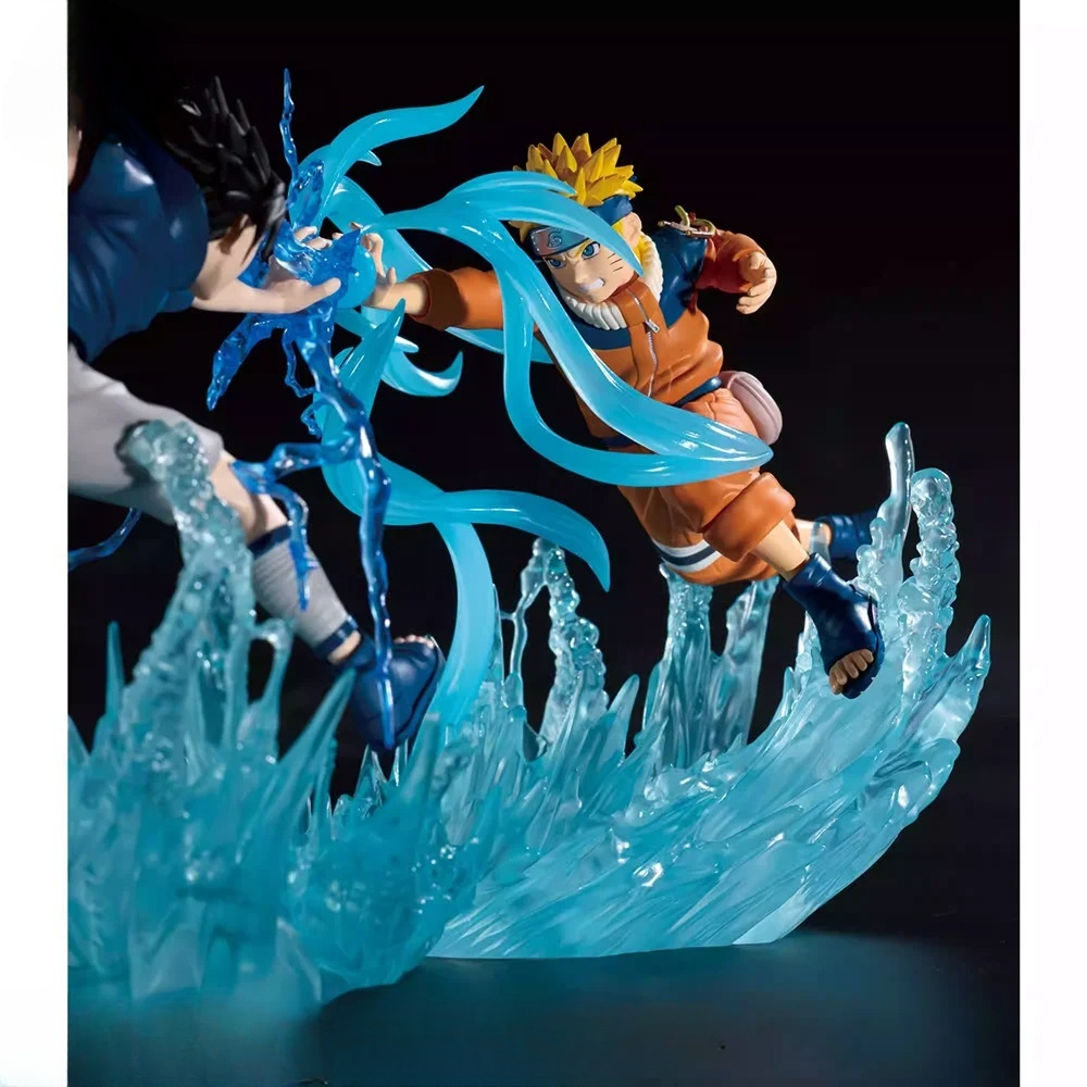 Original BandaiAnime Figure Naruto Combination Battle Naruto Uzumaki Uchiha Sasuke PVC Shippuden Action Figurine Toys