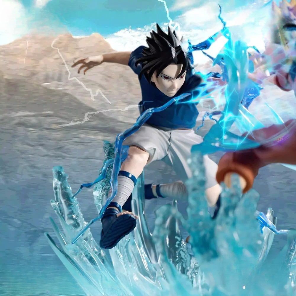 Original BandaiAnime Figure Naruto Combination Battle Naruto Uzumaki Uchiha Sasuke PVC Shippuden Action Figurine Toys