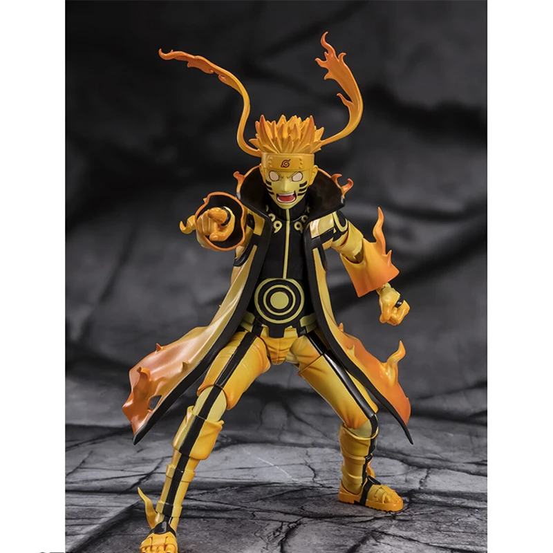 Anime Shf Uzumaki Naruto Action Figure Naruto Kurama Link Mode Courageous Strength That Binds Figurine PVC Model Toys Collection