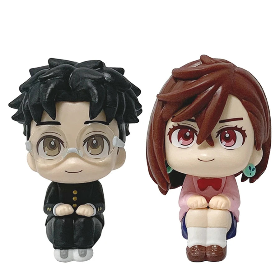 Dandadan Anime Figures | Momo Ayase & Ken Takakura Look-Up Style PVC Collectible | 10cm Q Version Model Toy Gift for Fans