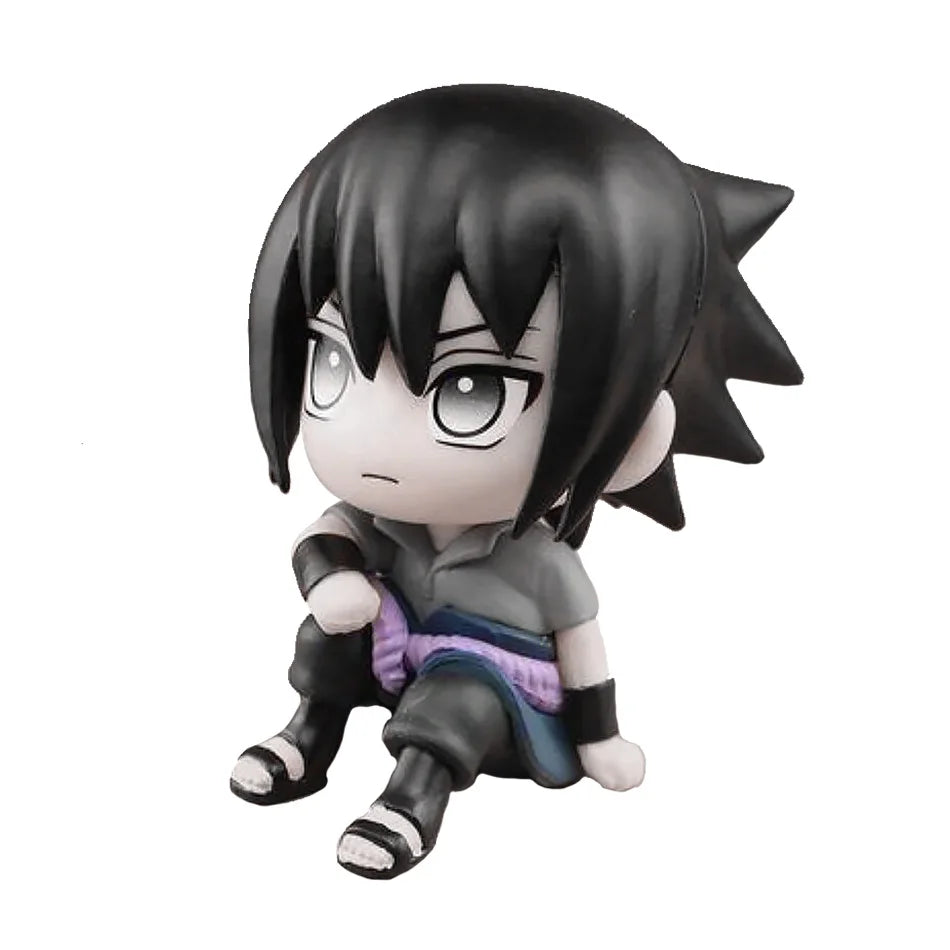 Naruto Anime Mini Figures – Naruto, Sasuke, Kakashi, Itachi | 9cm Cute Chibi PVC Action Model Collectible Toys