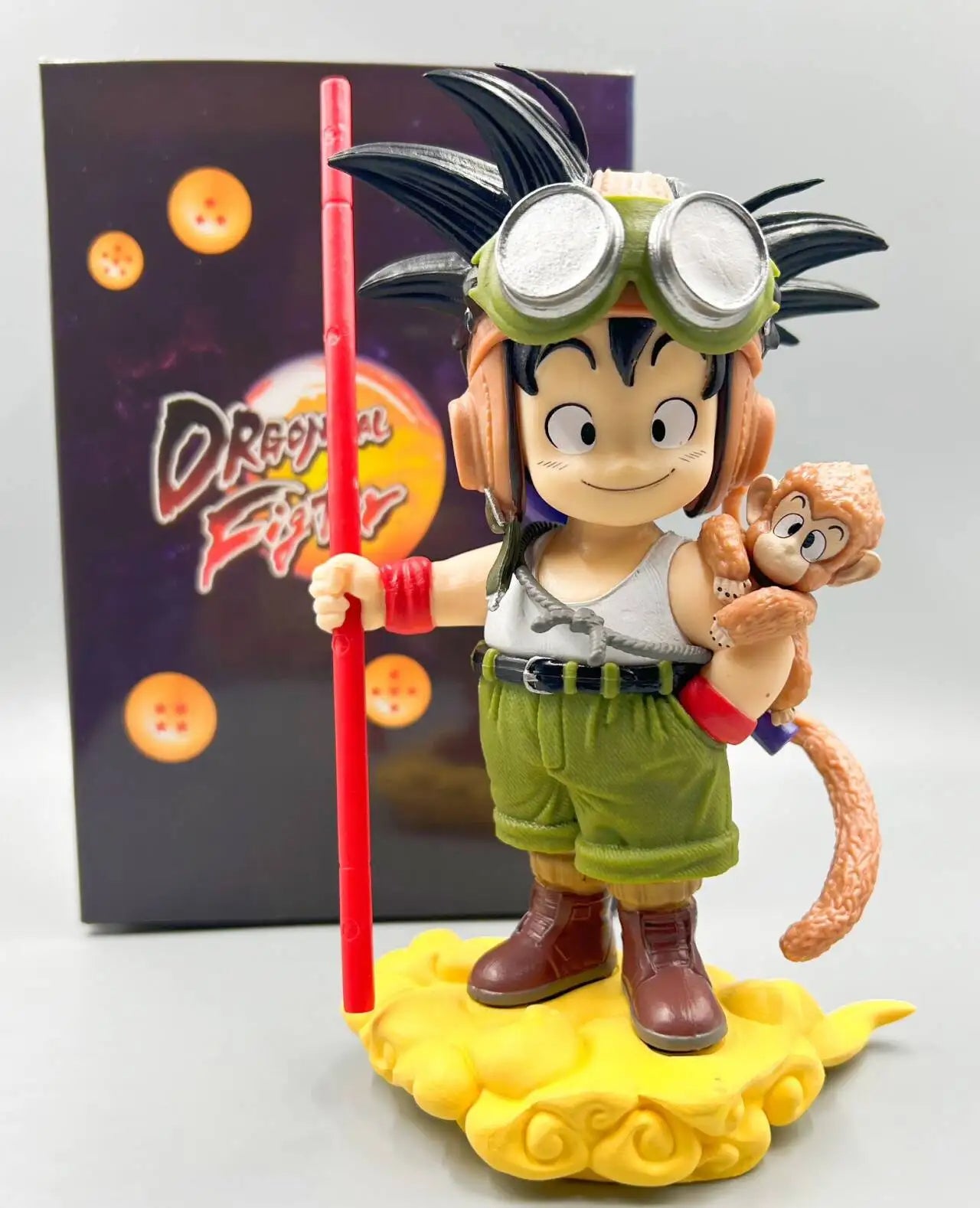 Anime Dragon Ball Son Goku Figure With Monkey Kid Goku Action Figure 26cm Pvc Statue Collection Model Toys Gifts