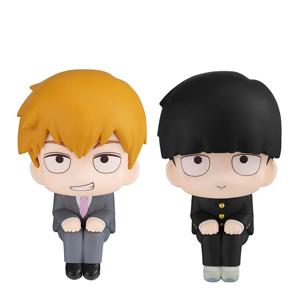 Mob Psycho 100 Anime Figure | Reigen Arataka & Kageyama Shigeo Look-Up Style Collectible | 10cm PVC Model Toy Birthday Gift