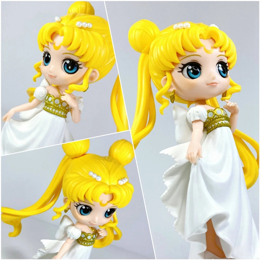 Cute Moon Girl Magic Warrior PVC Figure 16CM – Cosplay Style Anime-Inspired Action Model, Gift for Kids, Desk Ornament Toy Collectible