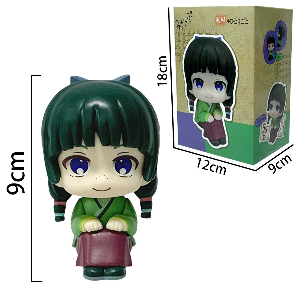 9cm Q-Version Maomao & Jinshi Mini Figures – The Apothecary Diaries Cute PVC Model | Desk & Car Ornament Collectible Gift