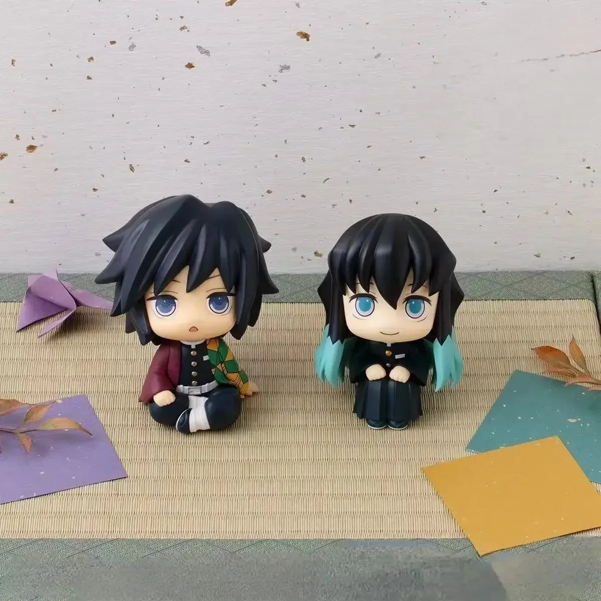 Demon Slayer Chibi Figures – Iguro Obanai / Muichiro Tokito | Cute Q-Version Anime Collectible Model Toy Gift