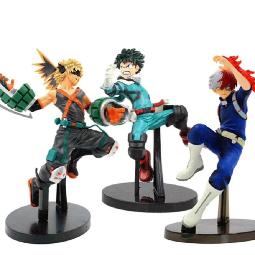 MHA Anime Figures – Shoto Todoroki / Katsuki Bakugo / Izuku Midoriya PVC Action Statues | Collectible Model Toy Gift for Fans