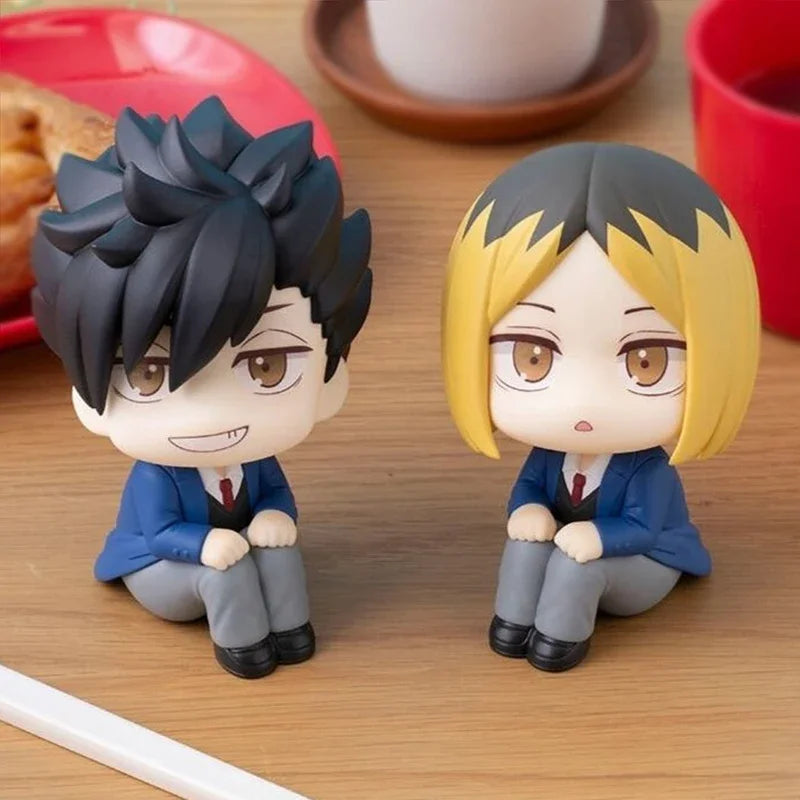 10cm Q Version Haikyuu Figure – Oikawa Tooru Look Up Anime Figure, Kuroo & Kozume Kenma PVC Collectible Doll Ornament Toy