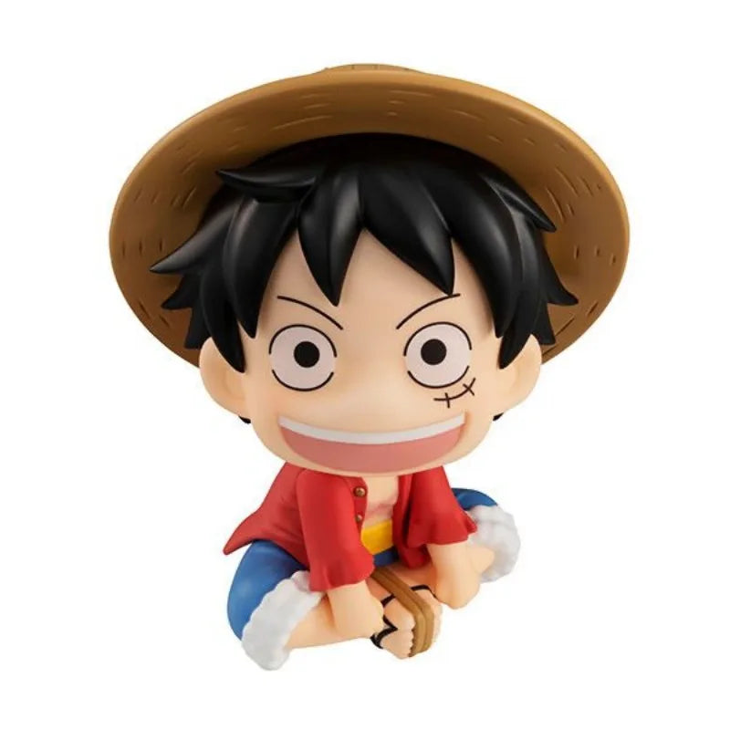 11cm One Piece Anime Figure Luffy / Zoro | Cute Cartoon PVC Model | Desk Decoration Collectible Toy Gift for Kids & Fans