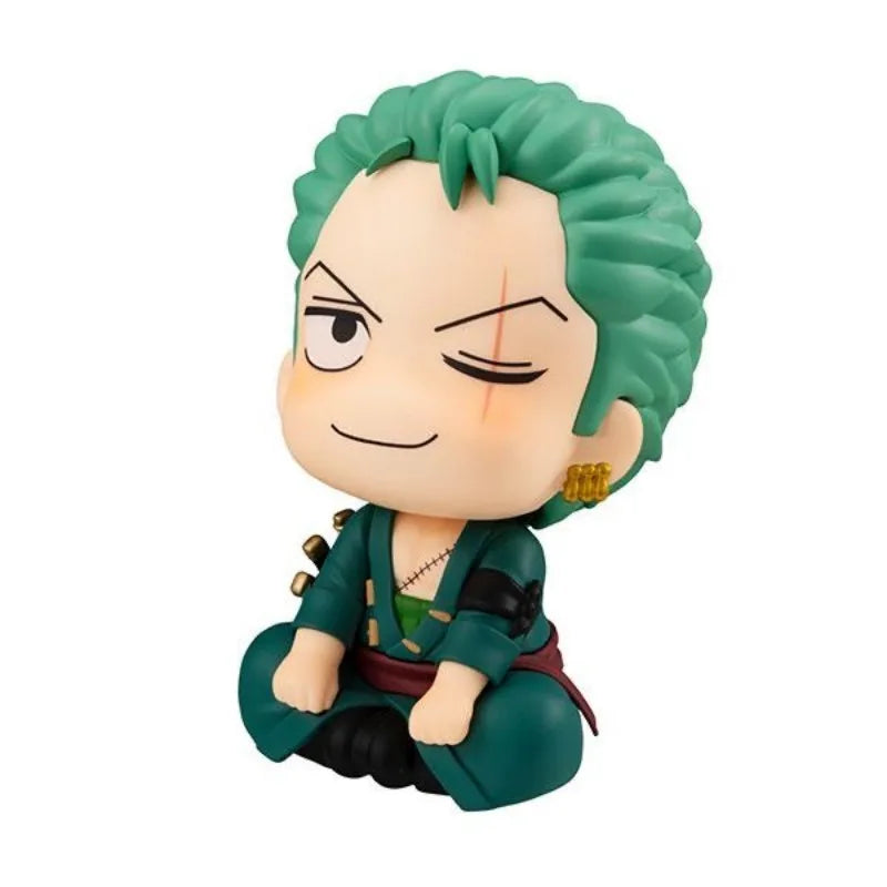 11cm One Piece Anime Figure Luffy / Zoro | Cute Cartoon PVC Model | Desk Decoration Collectible Toy Gift for Kids & Fans