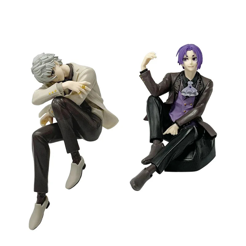 Blue Lock Inspired Reo & Nagi Sitting Pose Figure — Trendy Anime PVC Collectible Model Desk Decoration Gift for Fans