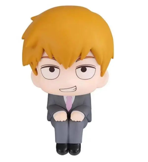 Mob Psycho 100 Anime Figure | Reigen Arataka & Kageyama Shigeo Look-Up Style Collectible | 10cm PVC Model Toy Birthday Gift