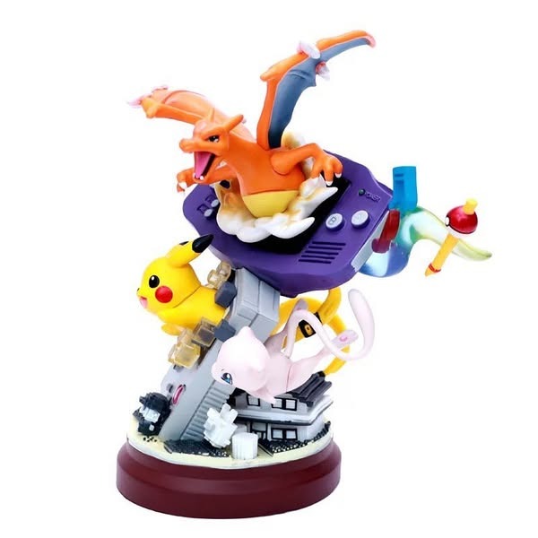 20cm pokemon Pikachu Anime Figure Pikachu Game Machine Model Gameboy Pika Mew Charizard Doll PVC Statue Ornament Decora Toy Gift