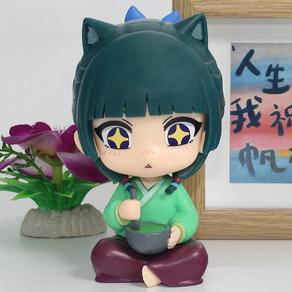 Maomao & Jinshi Sitting Figures – 11.5cm The Apothecary Diaries Anime Mini PVC Model Toys | Cute Home Decor Gift for Fans