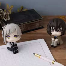 Bungou Stray Dogs Look Up Figures – Nakajima Atsushi & Dazai Osamu | Cute Q-Version Anime Model Collectibles Gift