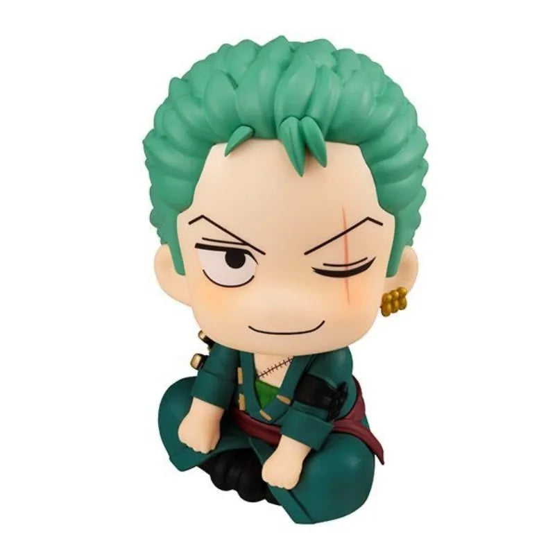 11cm One Piece Anime Figure Luffy / Zoro | Cute Cartoon PVC Model | Desk Decoration Collectible Toy Gift for Kids & Fans