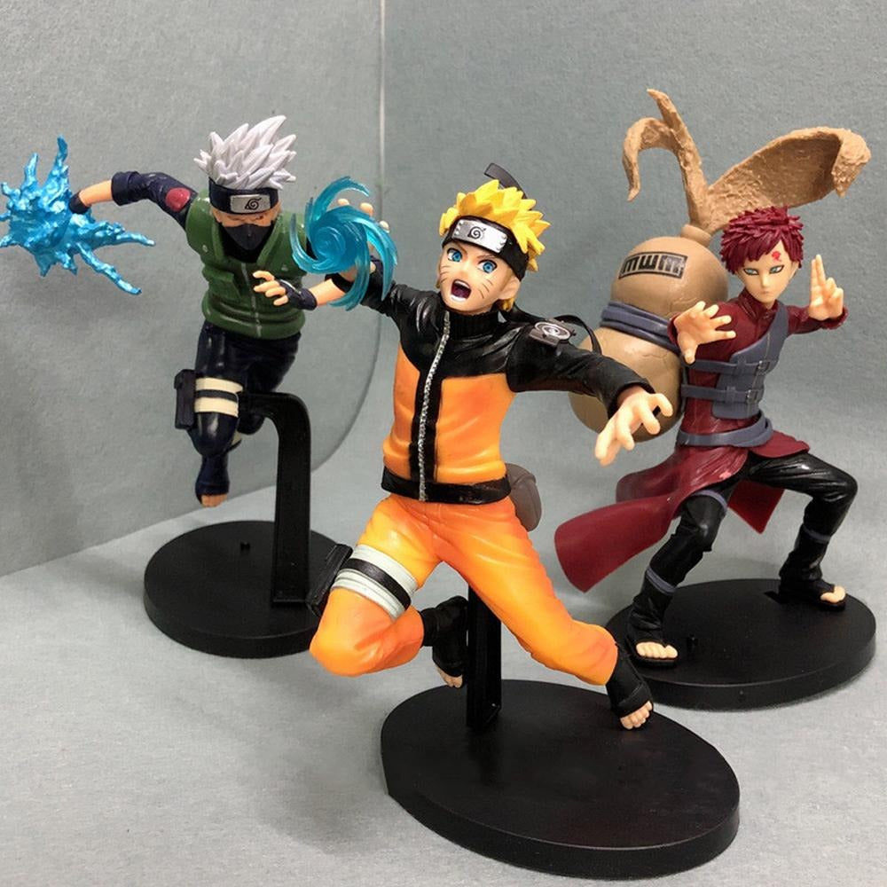 18cm Naruto Anime Figure Uzumaki Naruto Hatake Kakashi Gaara Combat Version Action Figure Collection Model Ornaments Toys Gifts