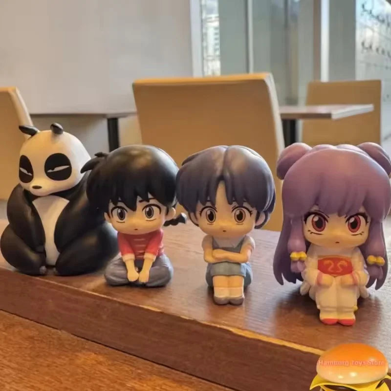 Ranma 1/2 Anime Figure Set | Ranma Saotome, Akane, Ryoga & Shampoo Mini PVC Collectibles