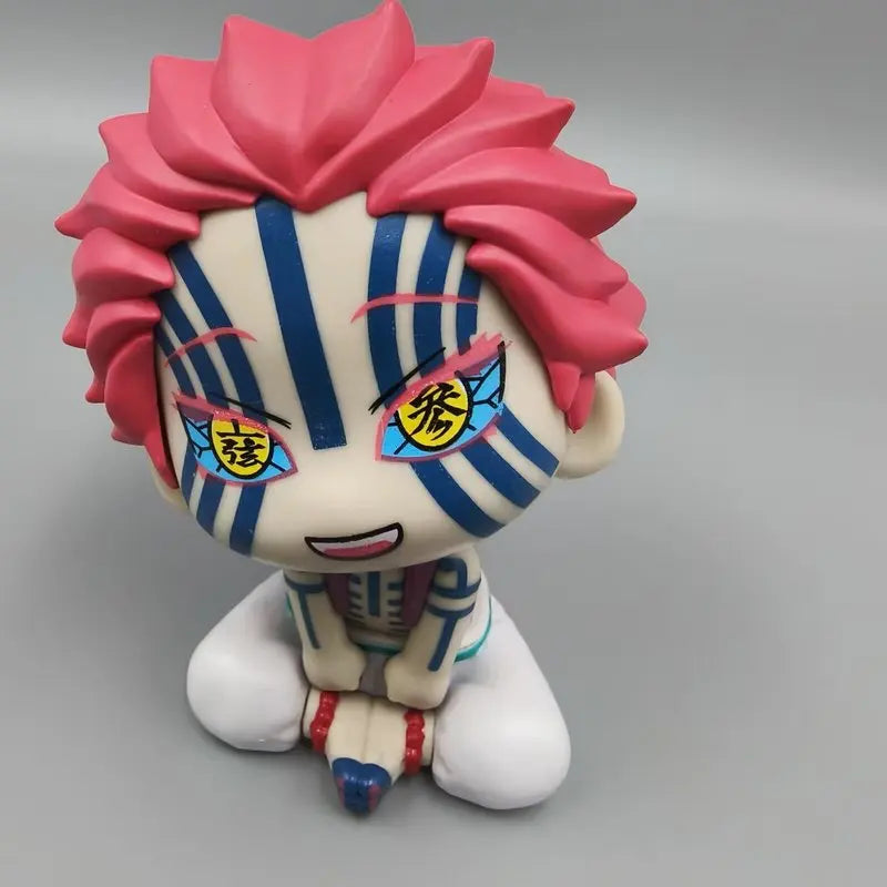 10cm Look-Up Style Demon Warrior Figure – Q Version PVC Collectible Model Toy Anime-Inspired Desk Ornament Gift