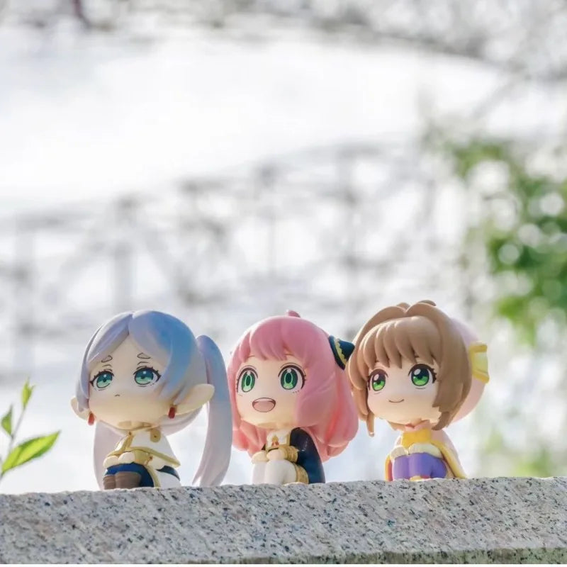 SPY x FAMILY Anya Forger Cute Sitting Anime Figure | 10cm Kawaii Q-Version PVC Collectible Tabletop Ornament Gift