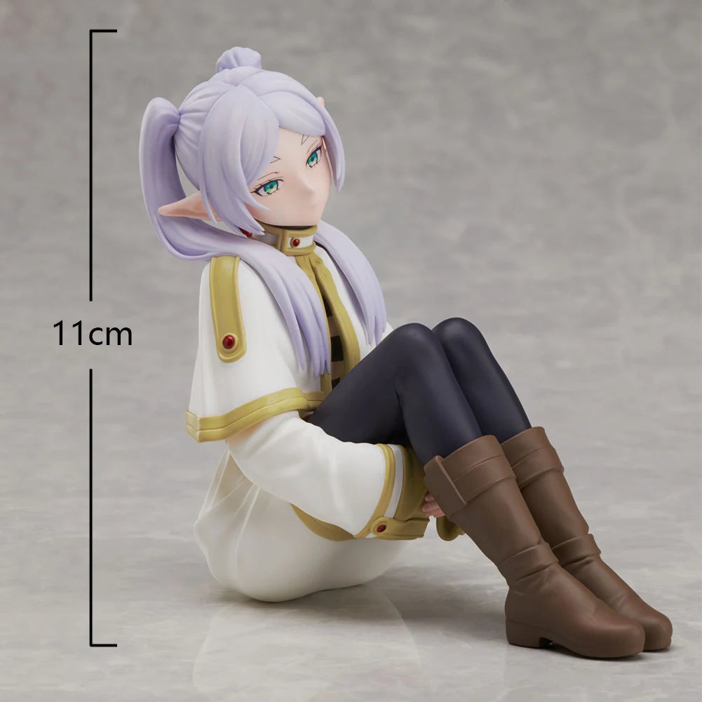 11cm Fantasy Anime Figure – Frieren Sitting Pose Noodle Stopper Model | Cute PVC Figurine Home Decor Collectible Gift