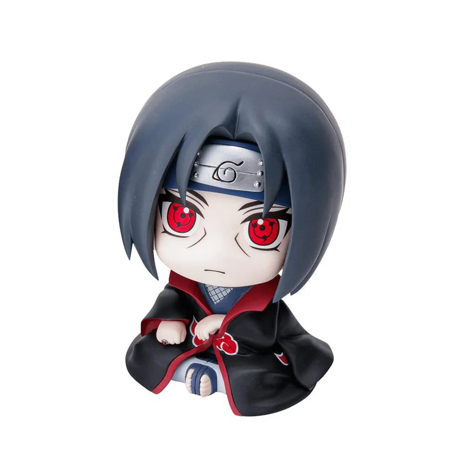 Naruto Anime Mini Figures – Naruto, Sasuke, Kakashi, Itachi | 9cm Cute Chibi PVC Action Model Collectible Toys