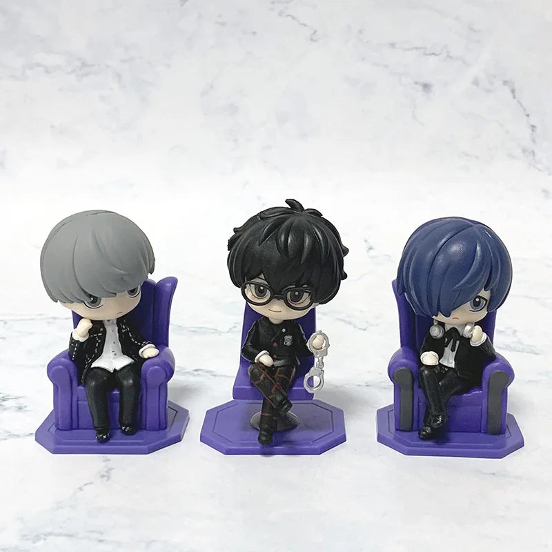 Cool School Hero Trio Figure – Stylish Anime-Inspired Boys PVC Model, Collectible Action Toy Gift for Fans & Desk Decor
