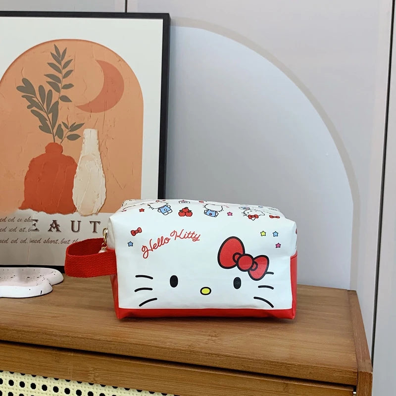 Sanrio Cute Cartoon Large Capacity Makeup Bag Small Outdoor Waterproof Portable Handheld Travel Storage Bag