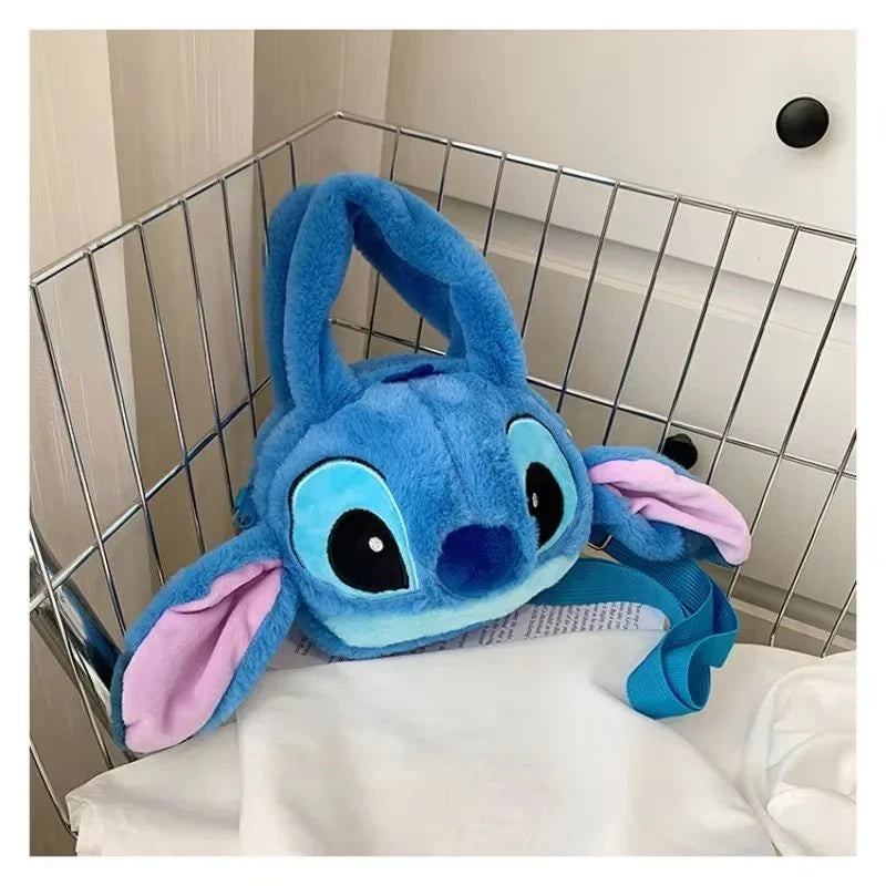 Lilo & Stitch Plush Toys Kawaii Plush Messenger Bag Girl Handbag Anime Stuffed Toys Children Cartoon Plushie Soft Bag