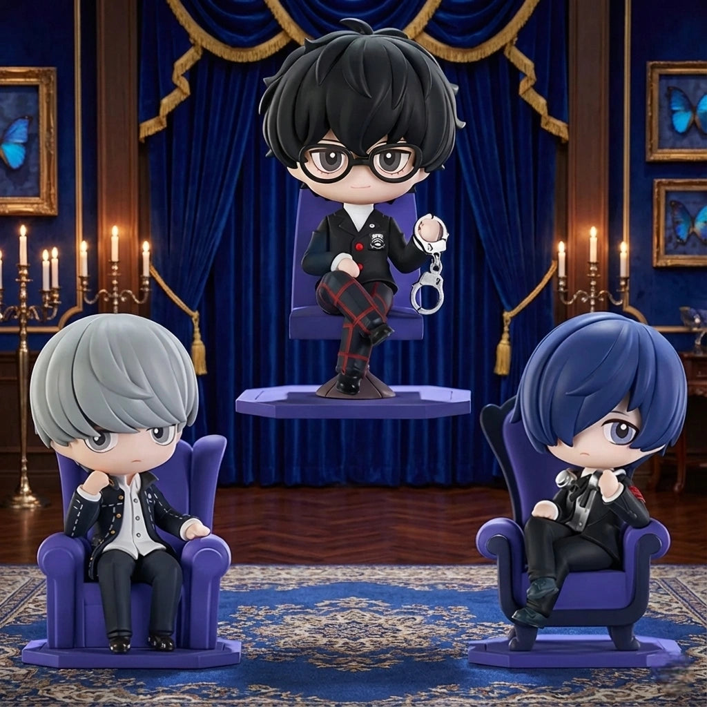 Cool School Hero Trio Figure – Stylish Anime-Inspired Boys PVC Model, Collectible Action Toy Gift for Fans & Desk Decor