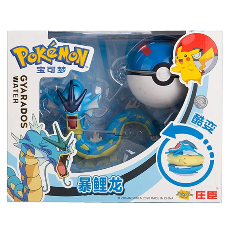 Pokemon Figures Box Pikachu Charizard Greninja Pocket Monster Pokeball Action Deformation Model Toys Gift