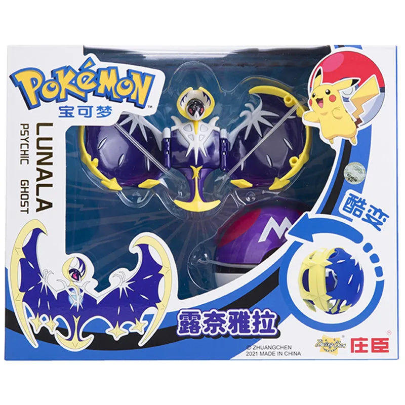Pokemon Figures Box Pikachu Charizard Greninja Pocket Monster Pokeball Action Deformation Model Toys Gift