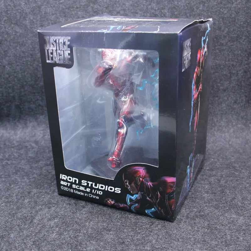 Super Hero Justice League The Flash Action Figure Running Statue Action Figure Models Toys 18cm