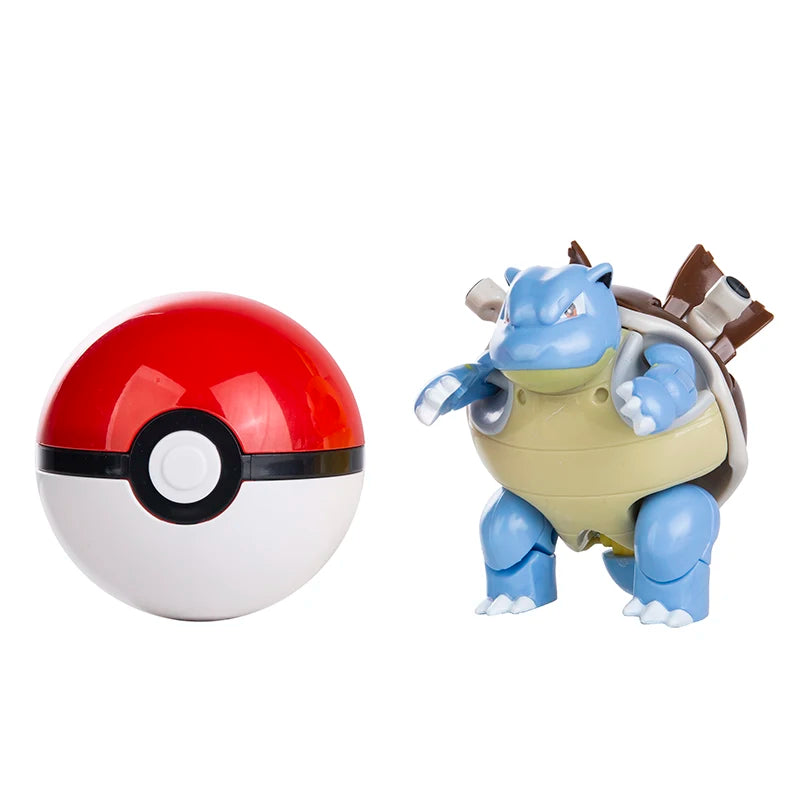 Pokemon Figures Box Pikachu Charizard Greninja Pocket Monster Pokeball Action Deformation Model Toys Gift
