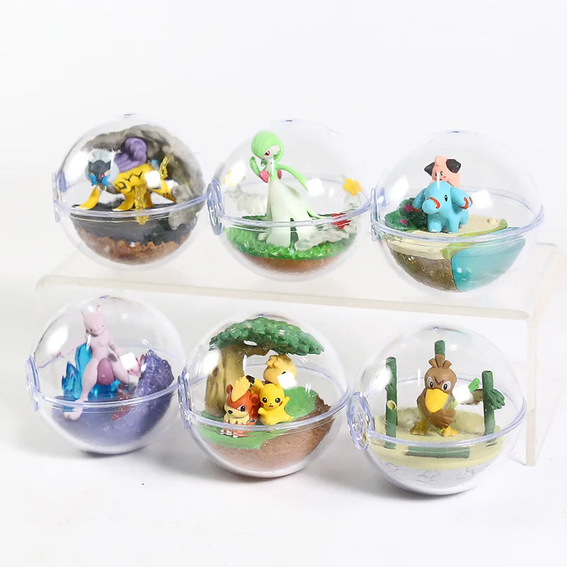 Pokemon Terrarium Collection Figure Vol.8 Gardevoir Farfetch'd  Growlithe Mewtwo Cleffa Phanpy Raikou
