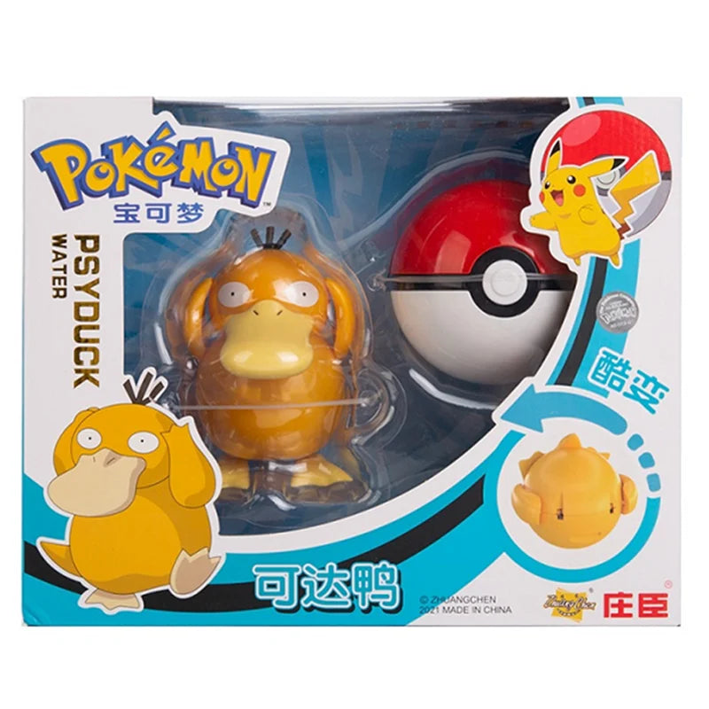 Pokemon Figures Box Pikachu Charizard Greninja Pocket Monster Pokeball Action Deformation Model Toys Gift