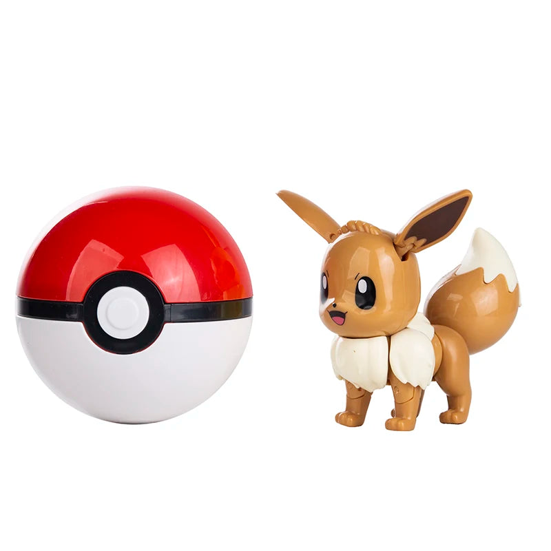 Pokemon Figures Box Pikachu Charizard Greninja Pocket Monster Pokeball Action Deformation Model Toys Gift
