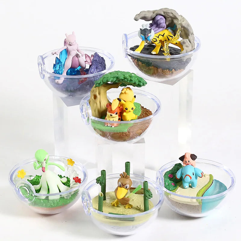 Pokemon Terrarium Collection Figure Vol.8 Gardevoir Farfetch'd  Growlithe Mewtwo Cleffa Phanpy Raikou