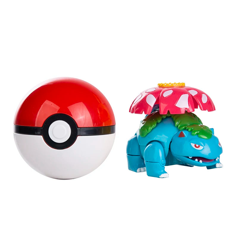 Pokemon Figures Box Pikachu Charizard Greninja Pocket Monster Pokeball Action Deformation Model Toys Gift