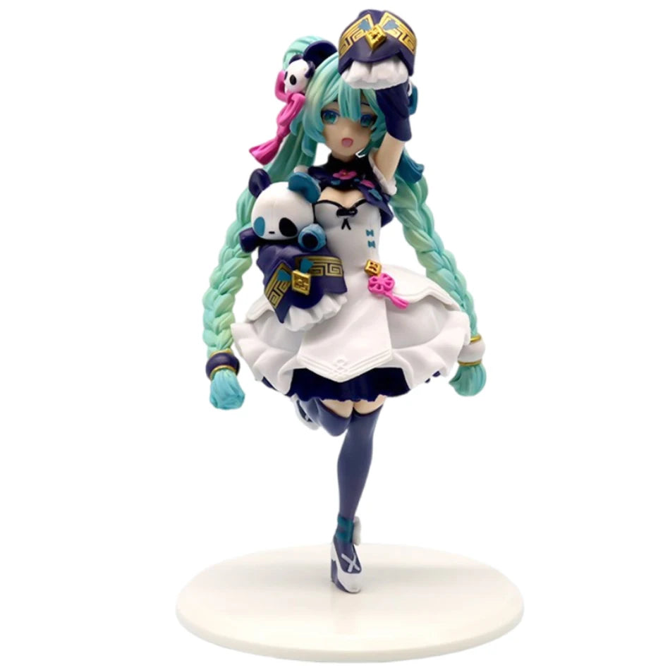 20CM Anime Hatsune Miku X Cinnamoroll Figure Anime Peripheral Collectible Models Decorative Decorations Children Kawaii Gift