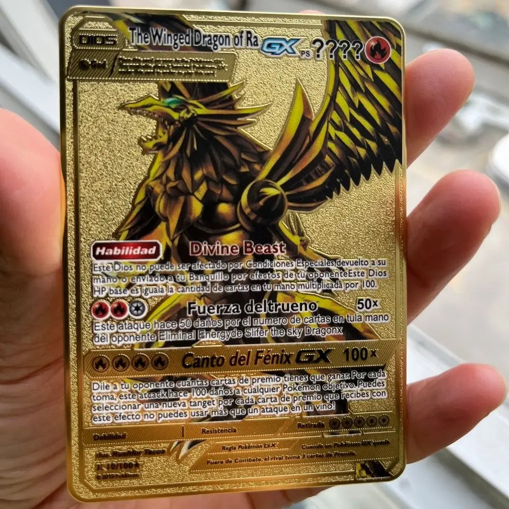 2024 New Spanish Pok é mon Cards Metal Pokemon Letters Spanish Pokemon Iron Cards Mewtwo Pikachu Gx Charizard Vmax Cartas Pok é