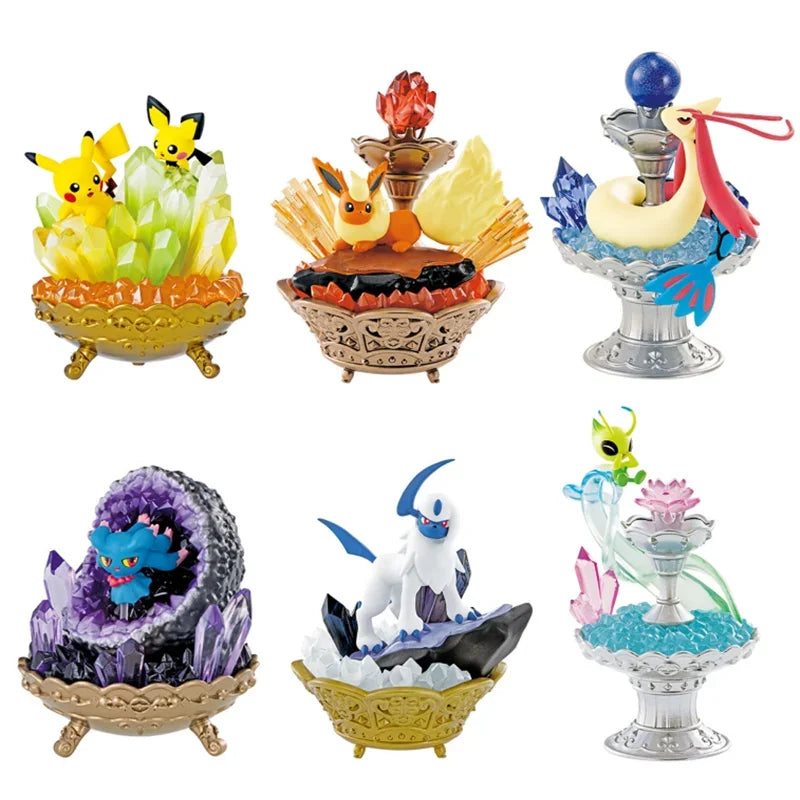 Pokemon Pikachu Flygon Chandelure Anime Figure Model Charizard Cartoon Doll Toys Collectible Figurines Ornaments for Kids Gifts