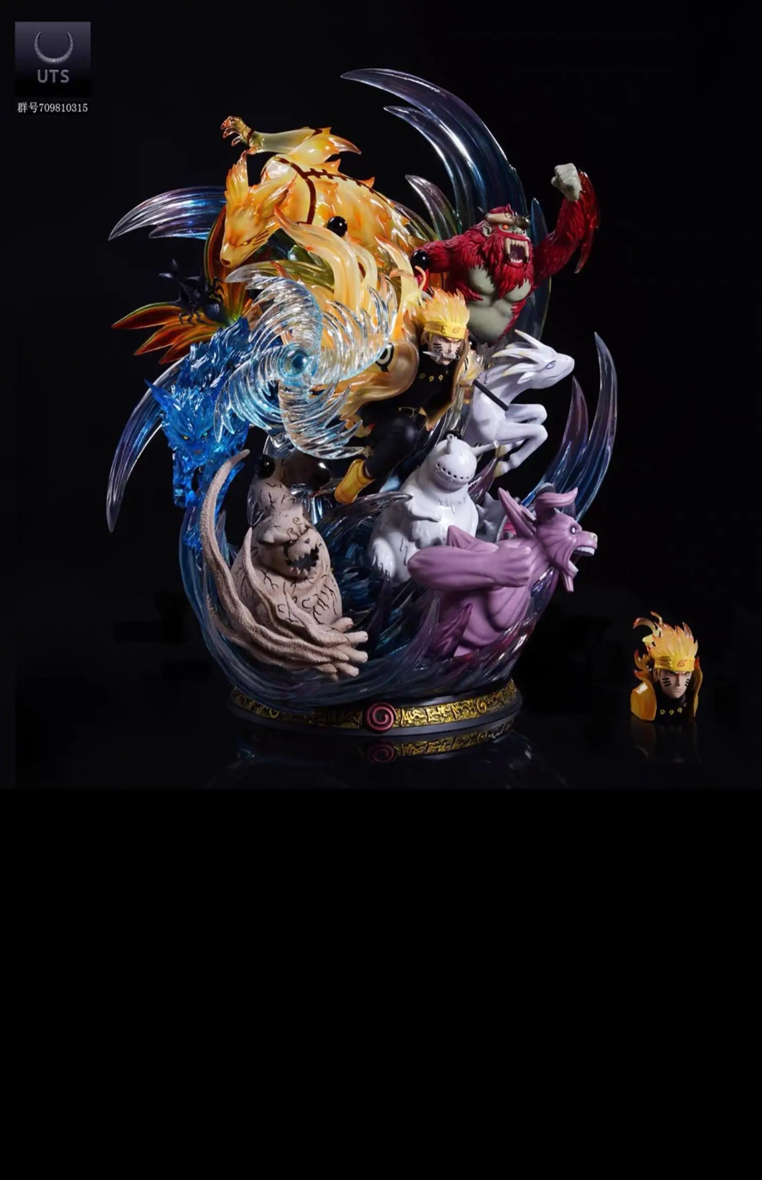 Naruto Six Paths and The Nine Tailed Beasts Naruto Figure Statue GK Animation Character Model Toy Collection