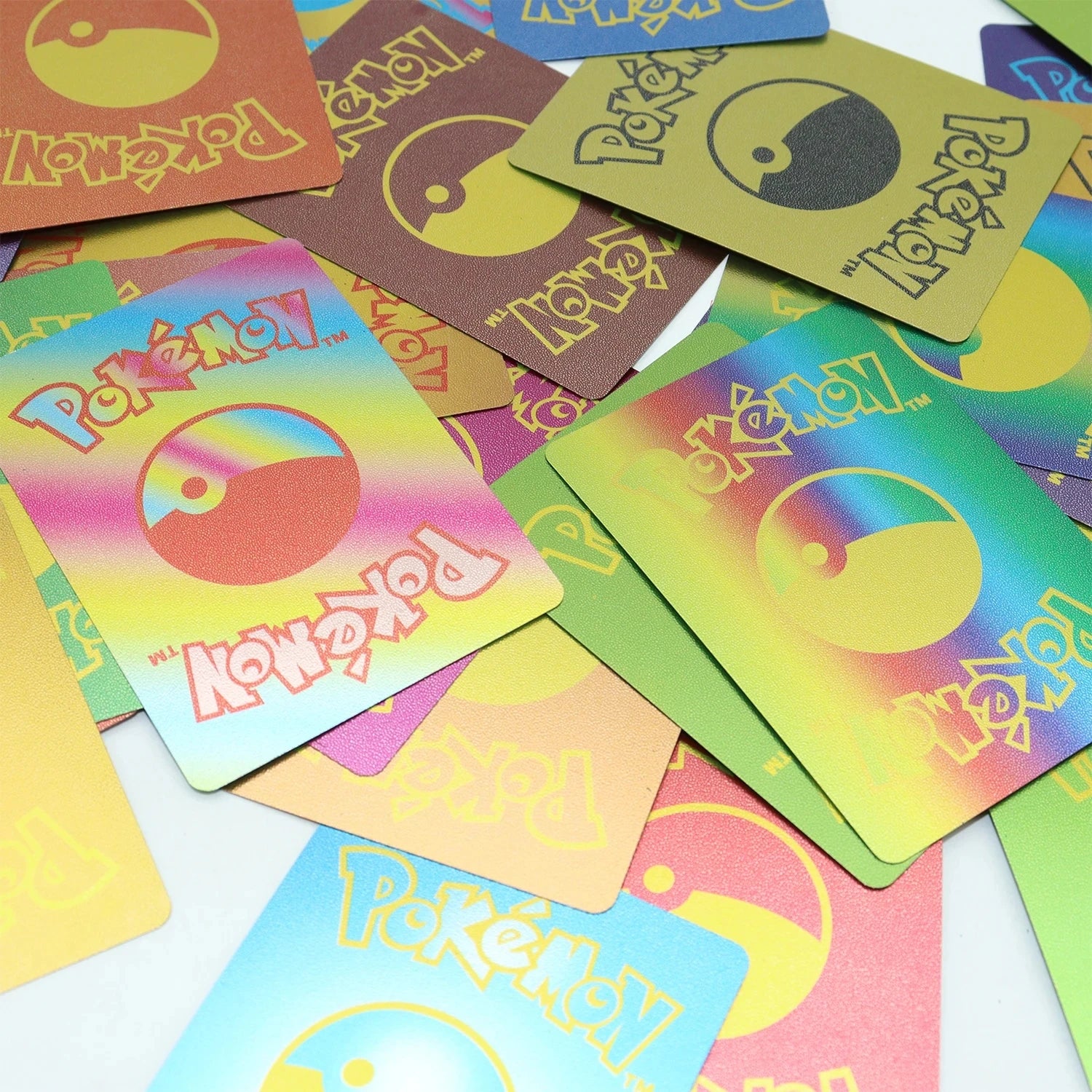 Pokemon Colorful Card 55 Pcs Charizard Mewtwo Pikachu VMAX GX VSTAR Spanish English German Korean French Gold Foil Card